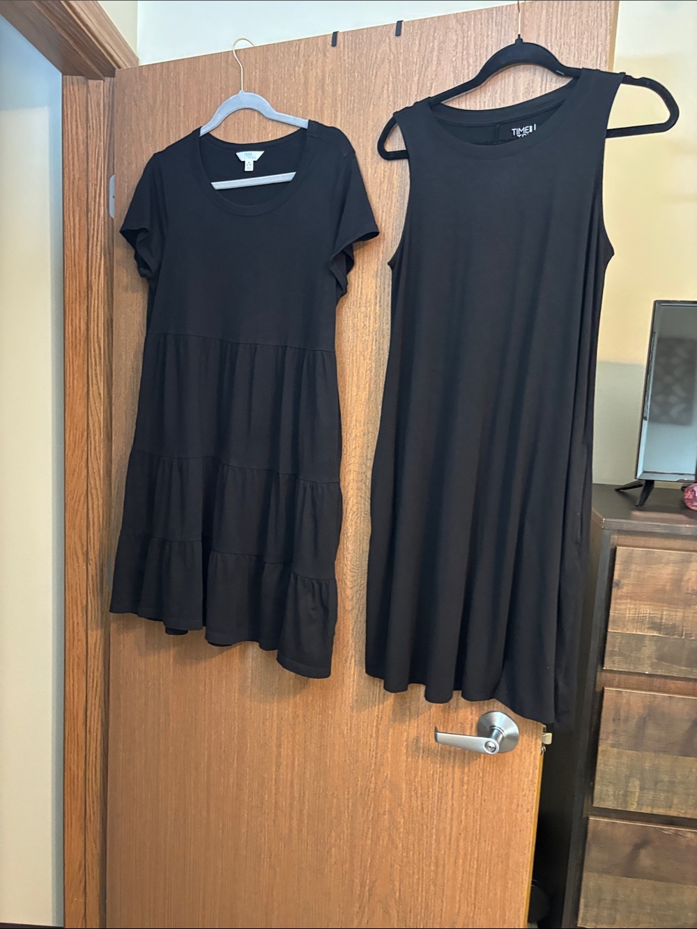 2 - piece -Time and Tru Black Summer dresses  size Medium both w/pockets